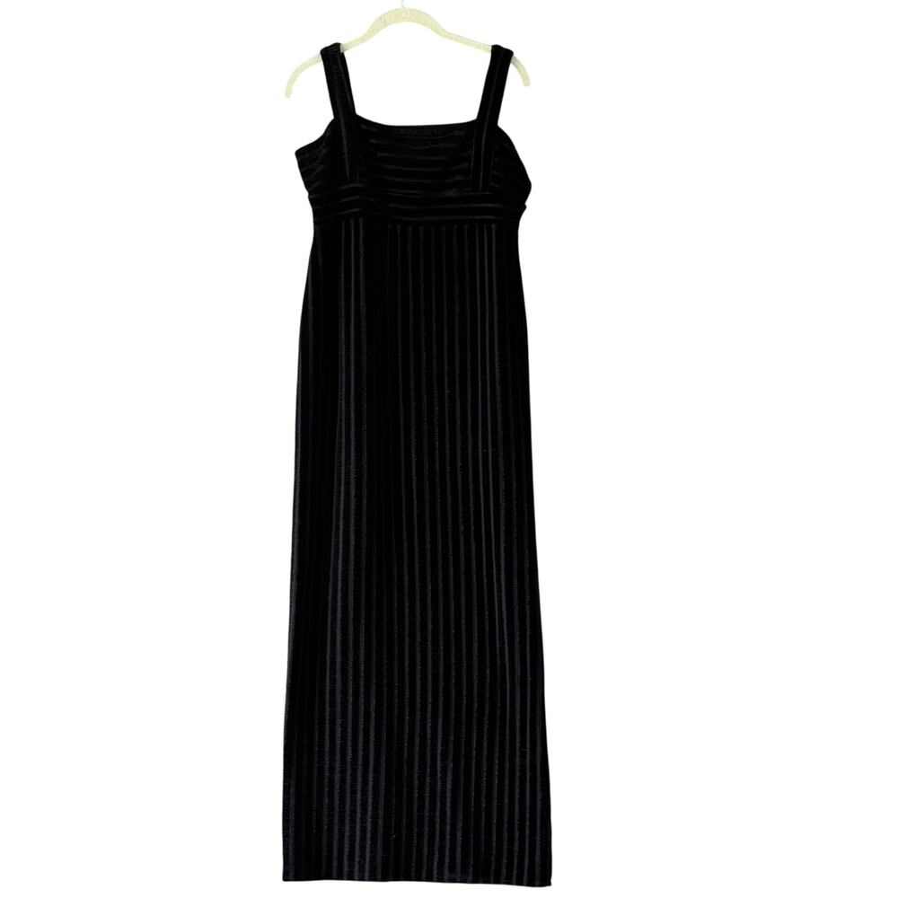 Free People Geneva Black Velvet Maxi Dress L